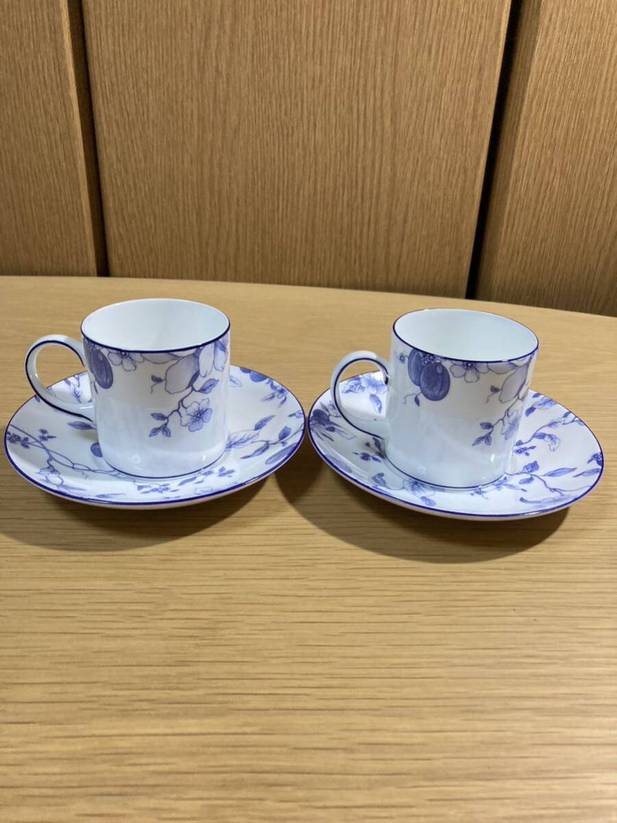 ウェッジウッド≪ブループラム カップ&ソーサー 2客≫WEDGWOOD