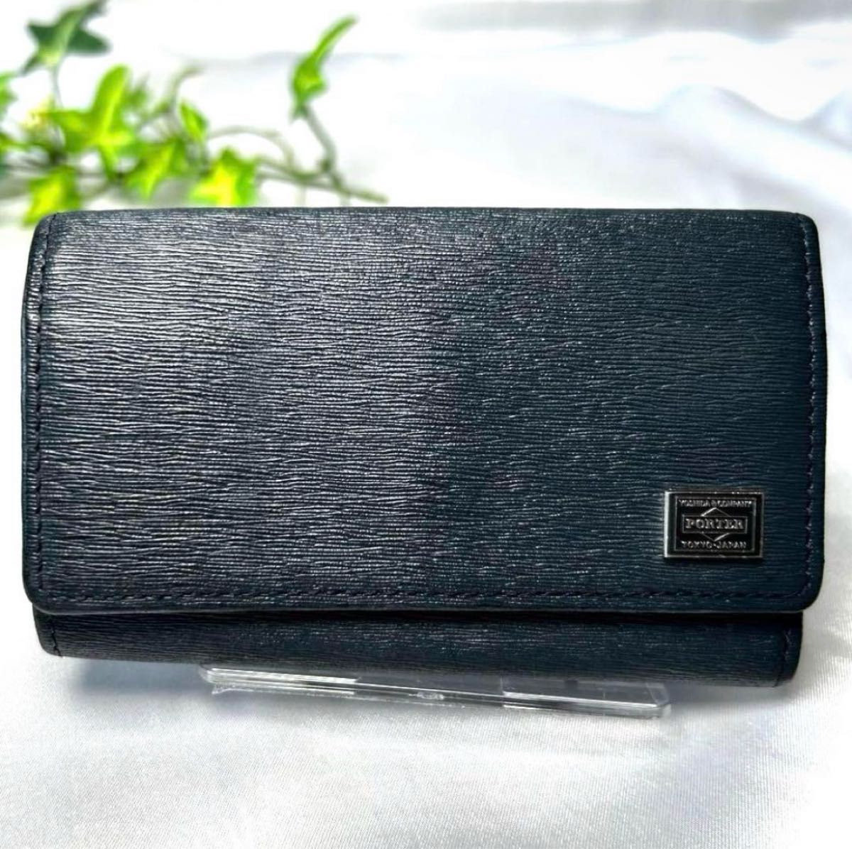 廃盤 希少】PORTER ポーター カレント 4連 キーケース ネイビー