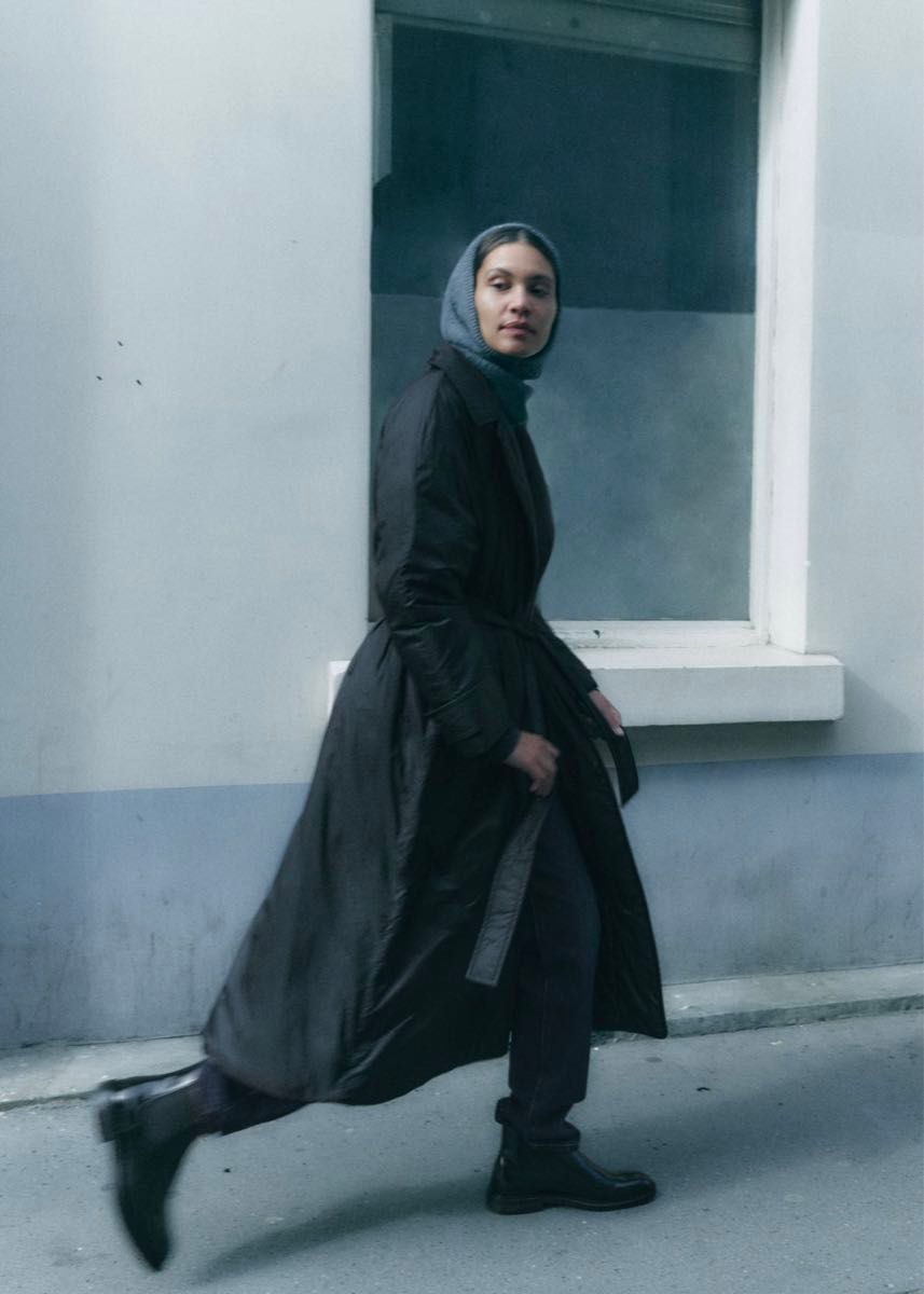 新品タグ付18000円 ZARA ザラ キルティングロングコート XS｜Yahoo
