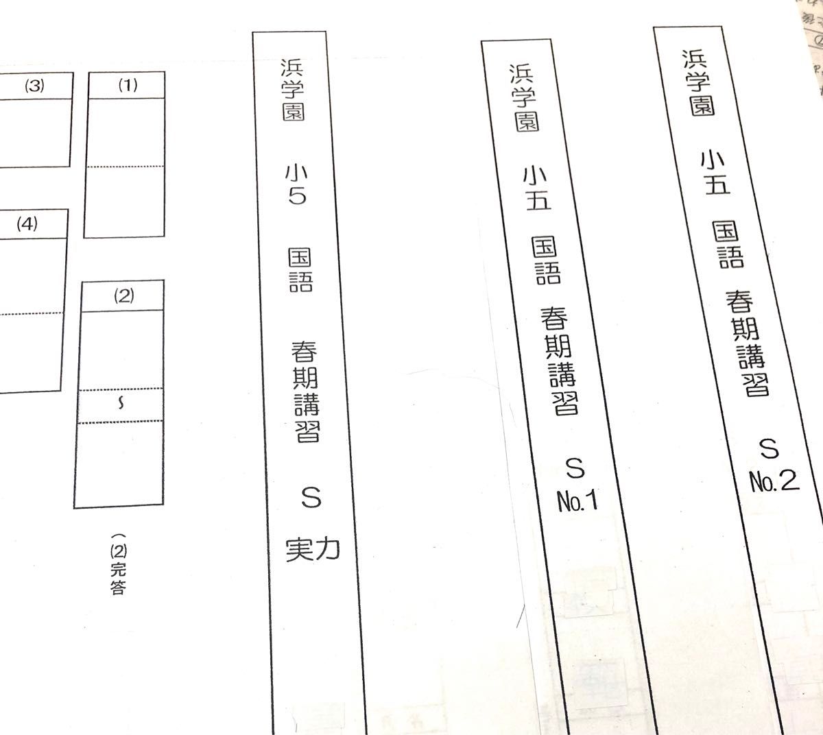 浜学園 小5春季講習 国語 算数 理科 社会復習テスト｜Yahoo!フリマ（旧