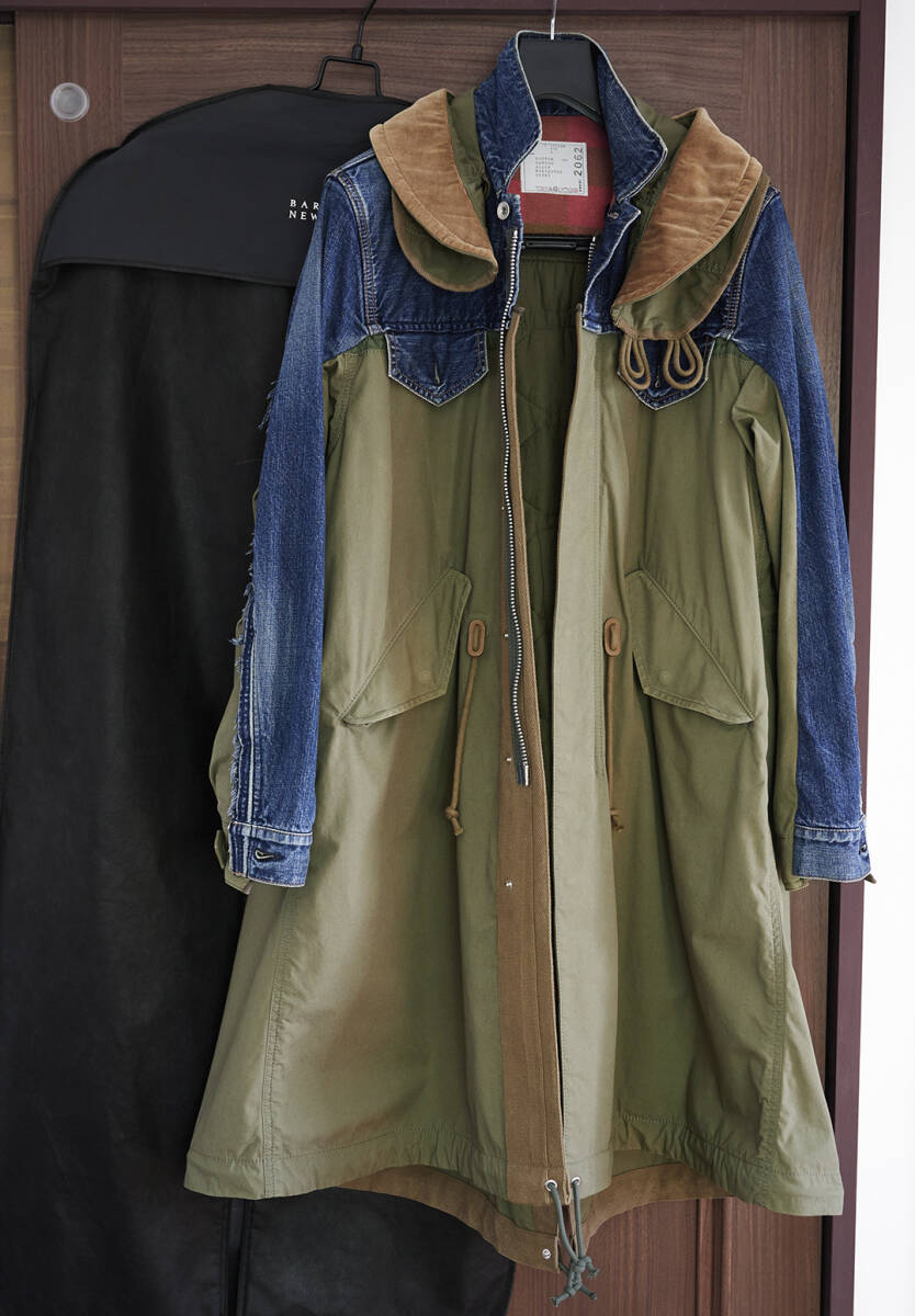 sacai/デニムモッズコート 取り外しフード付き 【公式通販】