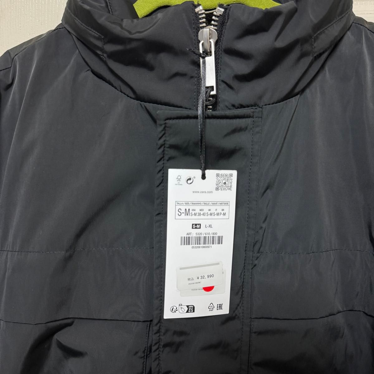 ZARA maison special キルティングオーバーサイズパーカー S-Mサイズ