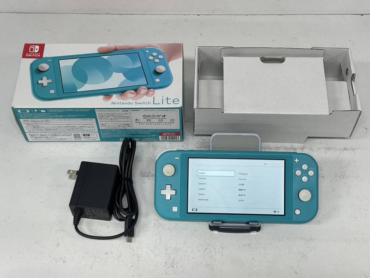 Yahoo!オークション - Nintendo Switch Lite ターコイズ 箱 充電器 内