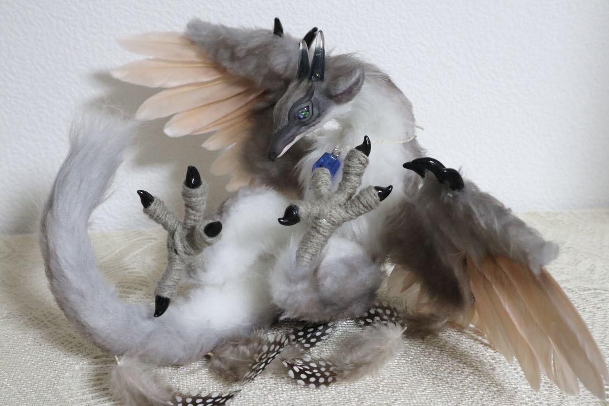 Yahoo!オークション - アートドール 飛竜 幻獣 ハンドメイド ぬいぐる