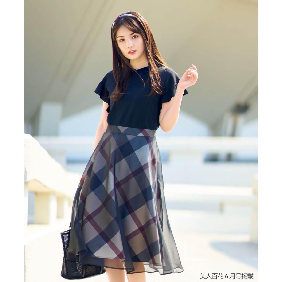 Burberry Blue Label チェック柄 ノースリーブワンピース 36 BURBERRY