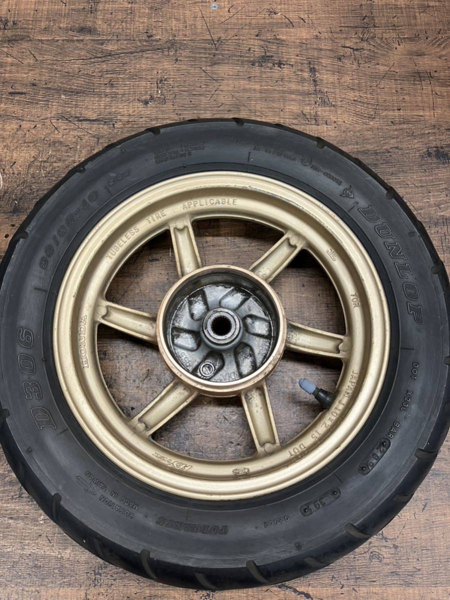359】 送料込 AF35 ライブDio ZX 純正 ホイール 金ホイール リアパンク