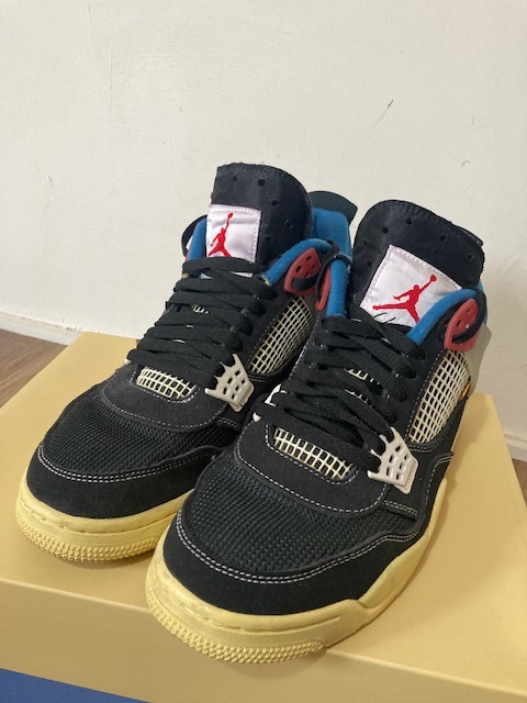 Yahoo!オークション - UNION×NIKE AIR JORDAN 4 OFF NOIR サイズ28.5