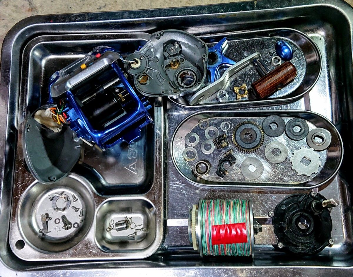 シマノ電動丸IKAsupecial3000オーバーホールクラッチカム新品交換済み
