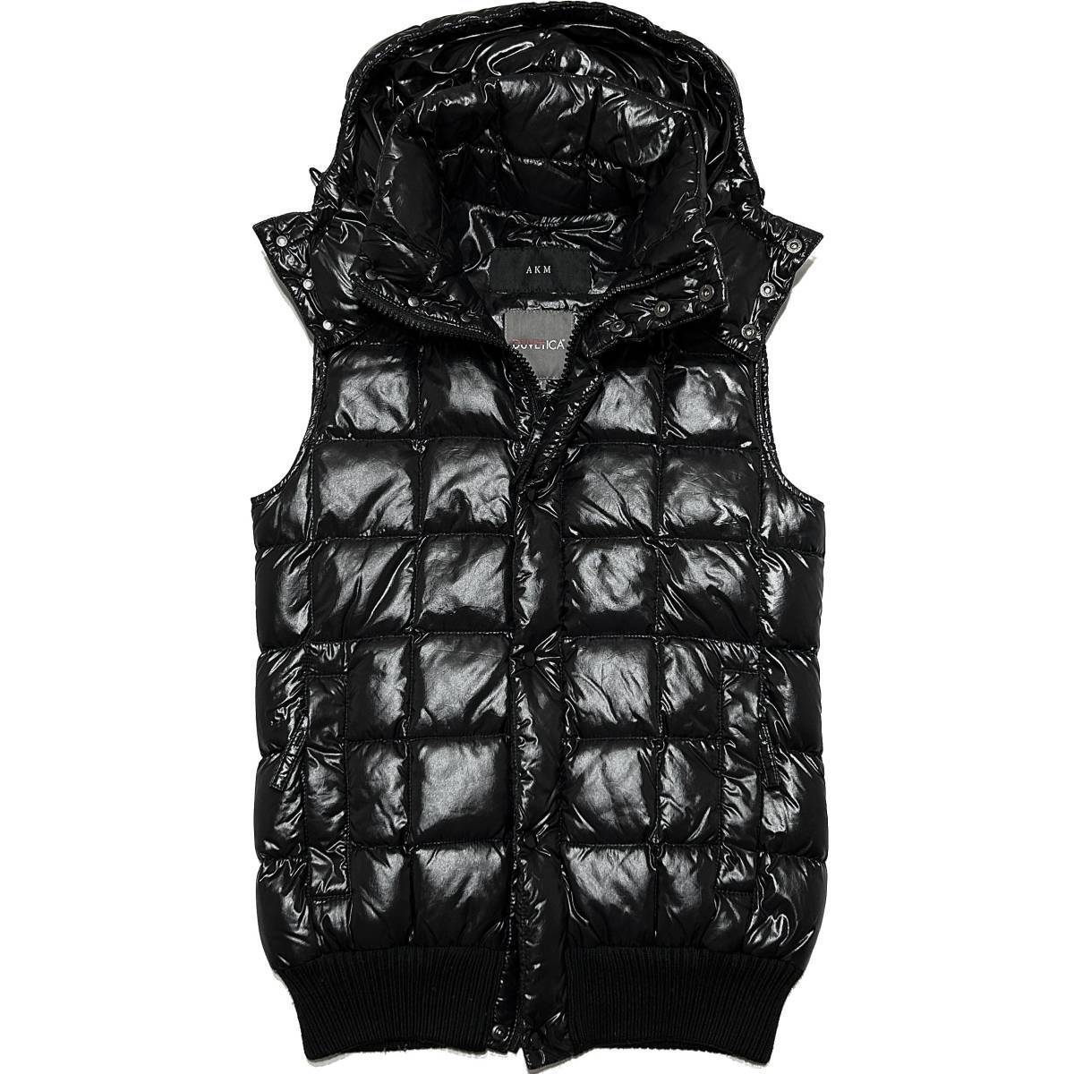LEON掲載 定価9 7万 AKM×DUVETICA squared hooded down vest LIMONTA