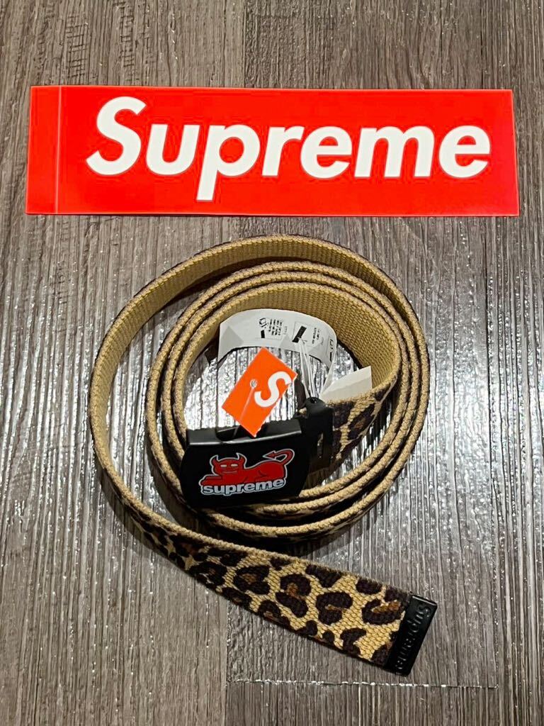 送料無料 レオパードSupreme x Toy Machine Webbing Belt Leopard