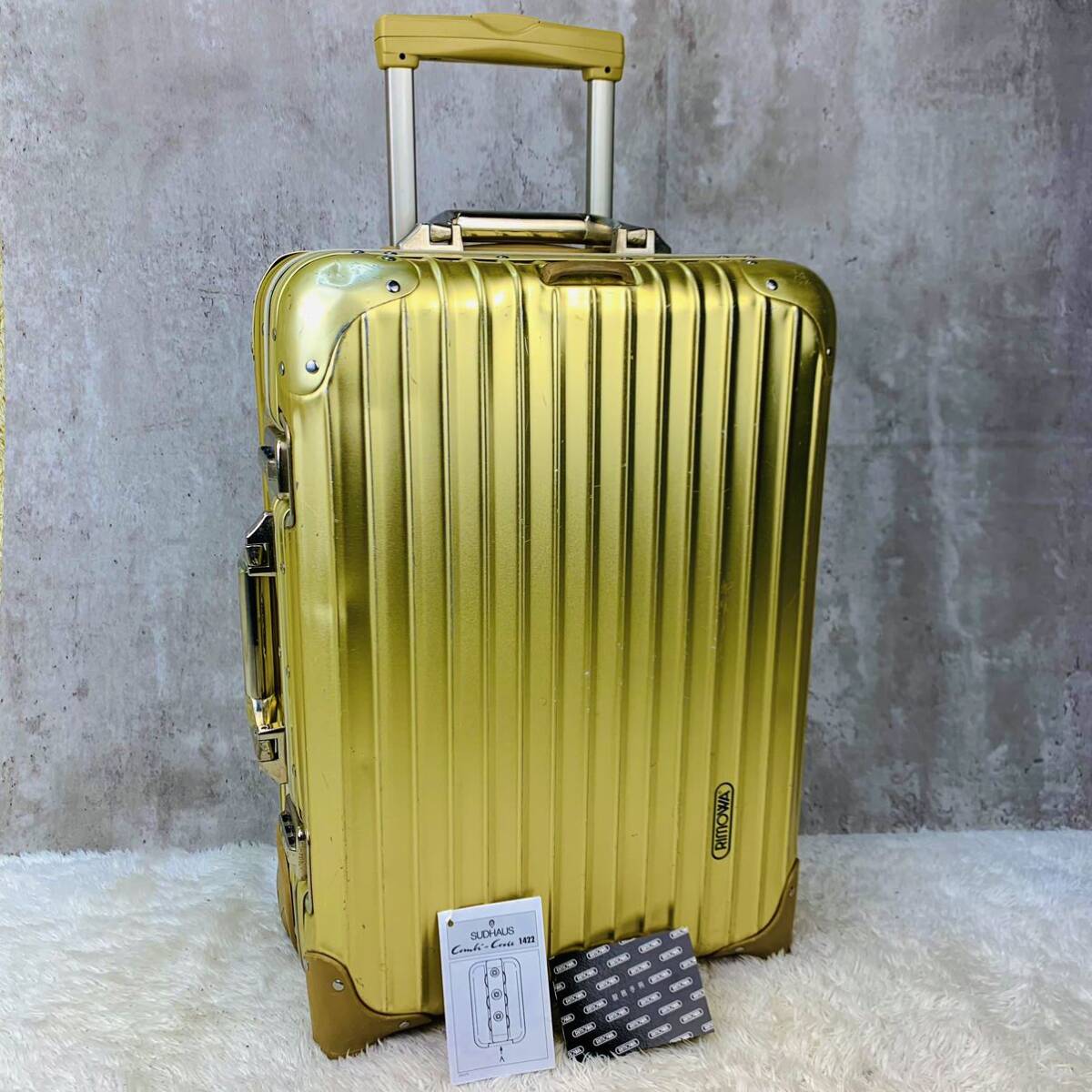 超希少【美品】90's RIMOWA リモワ TOPAS トパーズ GOLD ゴールド 35L