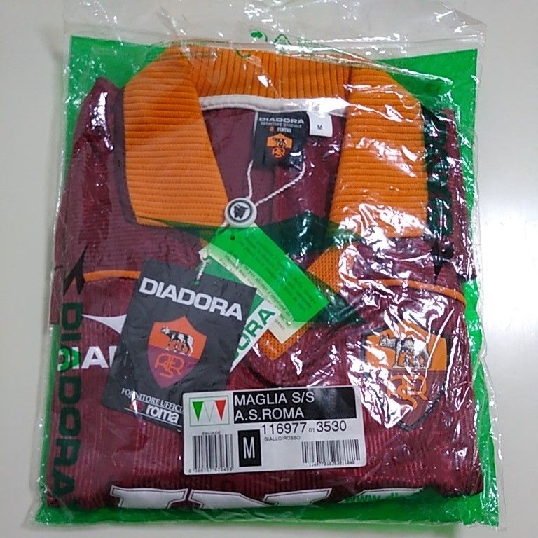 DIADORA ASローマ 99/00 中田英寿サイン入りユニフォーム M 新品