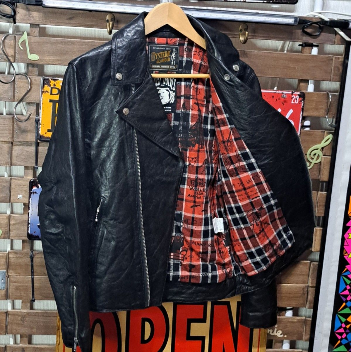 定価10 7万 ヒステリックグラマー×ザゴーストウルヴズ ラムレザー