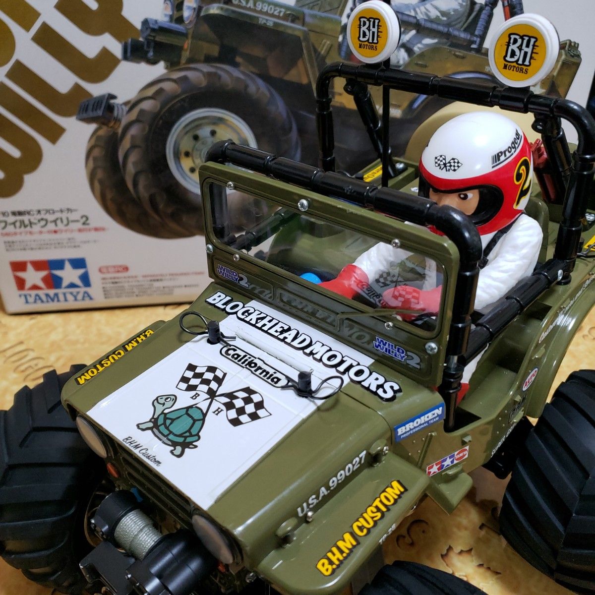 タミヤ ワイルドウィリー2 WR02 ブロックヘッドモータース仕様
