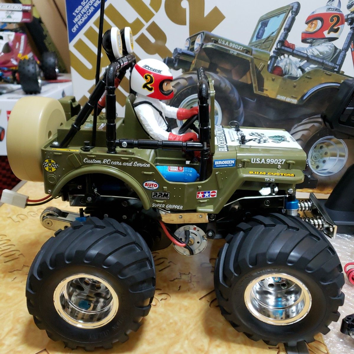 タミヤ ワイルドウィリー2 WR02 ブロックヘッドモータース仕様