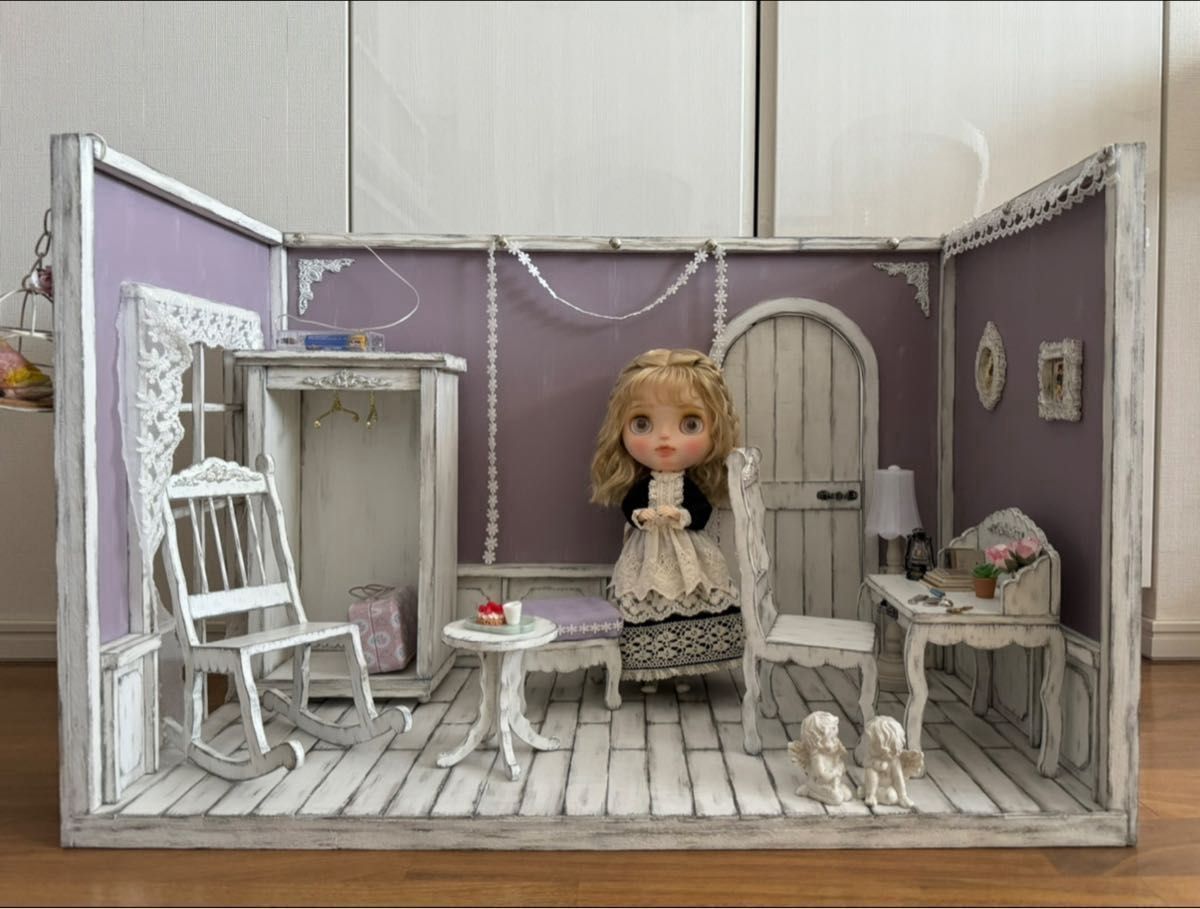 ドールハウス 1/6ドール ブライス 背景ボード ミニチュアハウス 家具