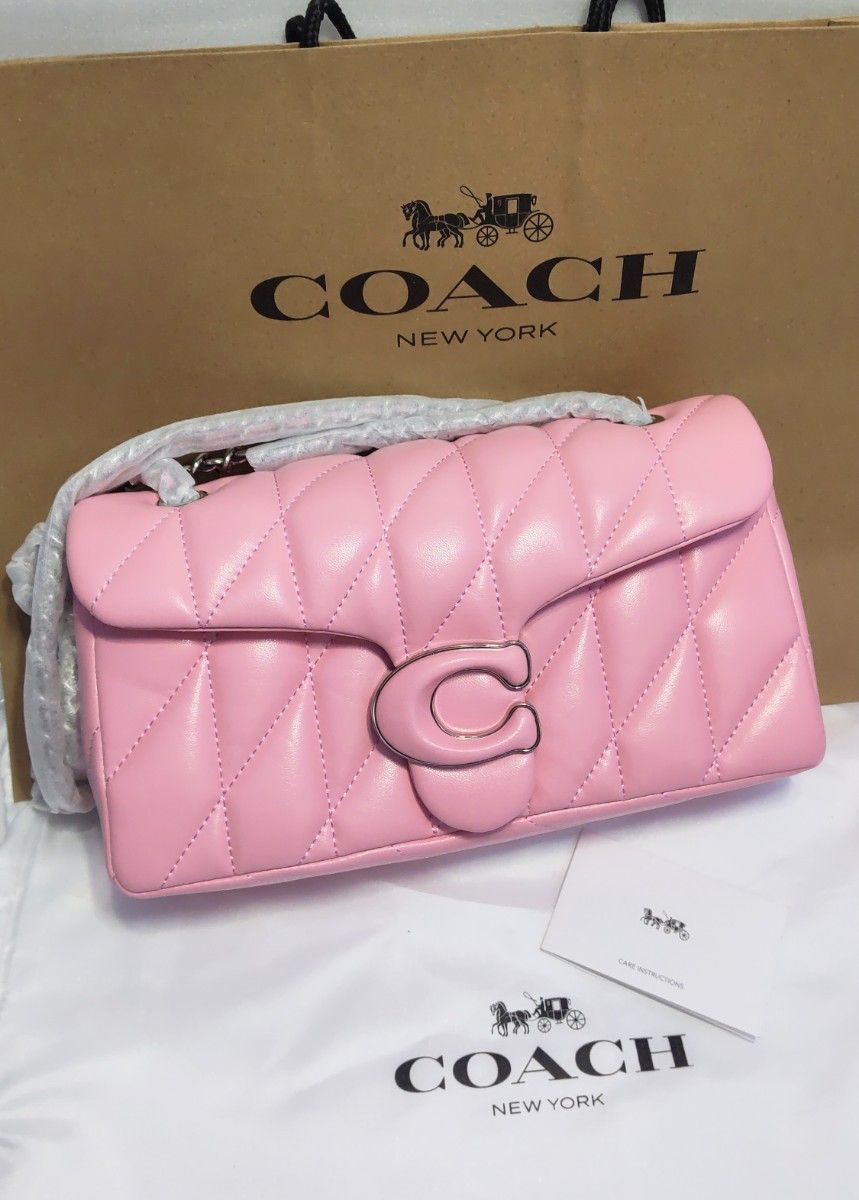 新品 未使用 COACH コーチ ショルダーバック タビー キルティング
