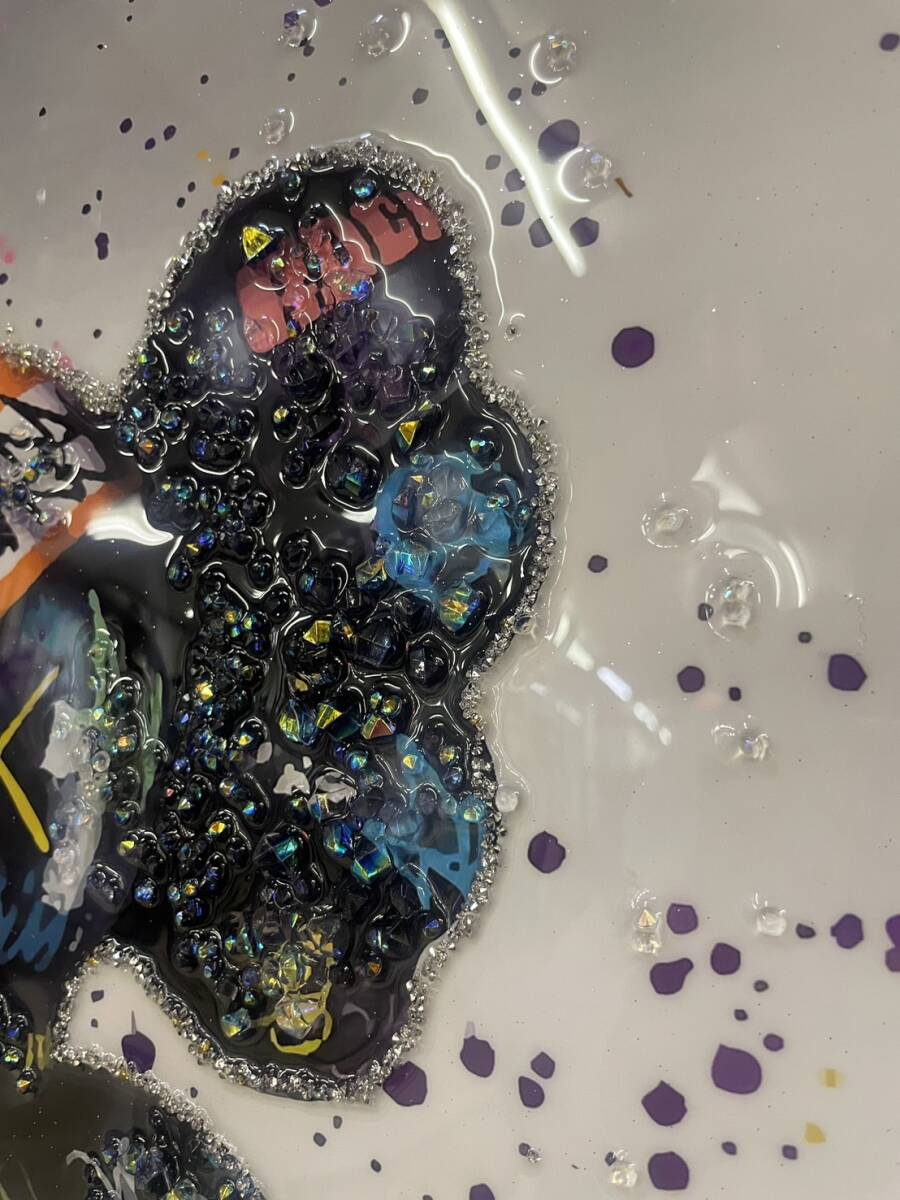 水晶絵 KAWS カウズ コンパニオン アートパネル クリスタル 立体 絵画
