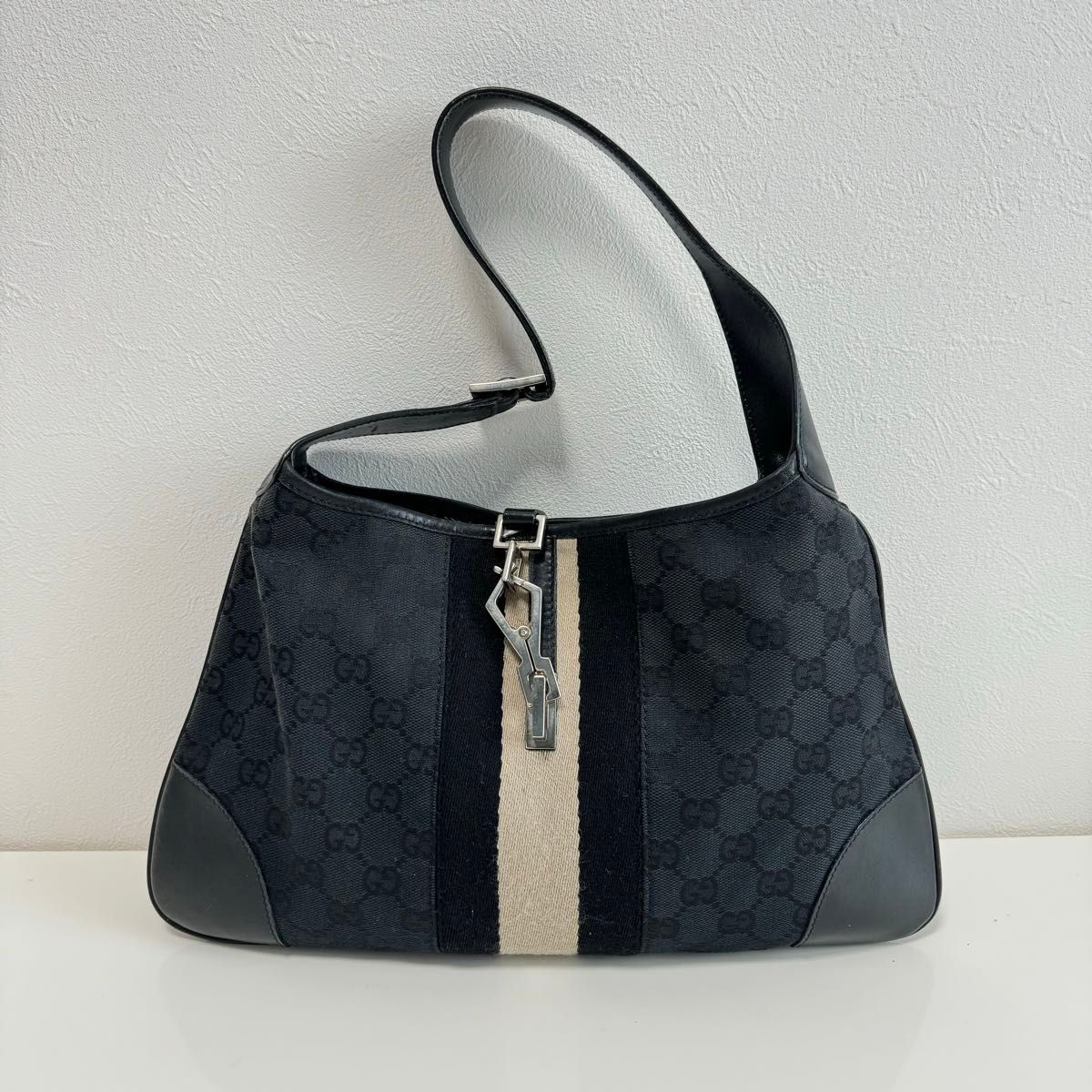 GUCCI ワンショルダーバッグ ジャンボGG キャンバス レザー ジャッキー