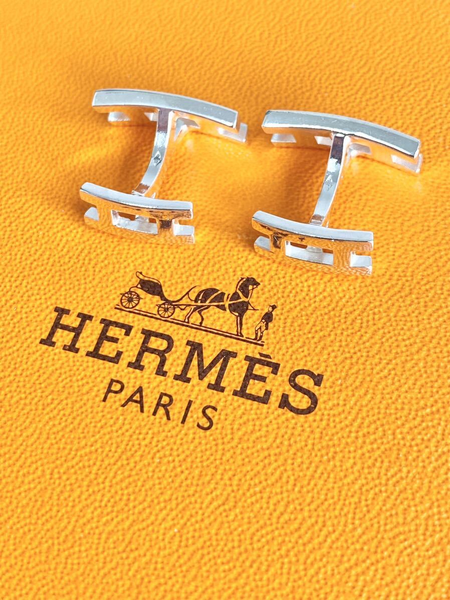 希少超美品 鏡面磨き仕上げ HERMES エルメス Herms パラレル H Hロゴ