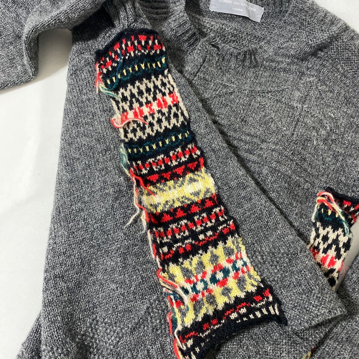 Comme des garçons ad2003 田中オム 切り替えニット Comme des garçons