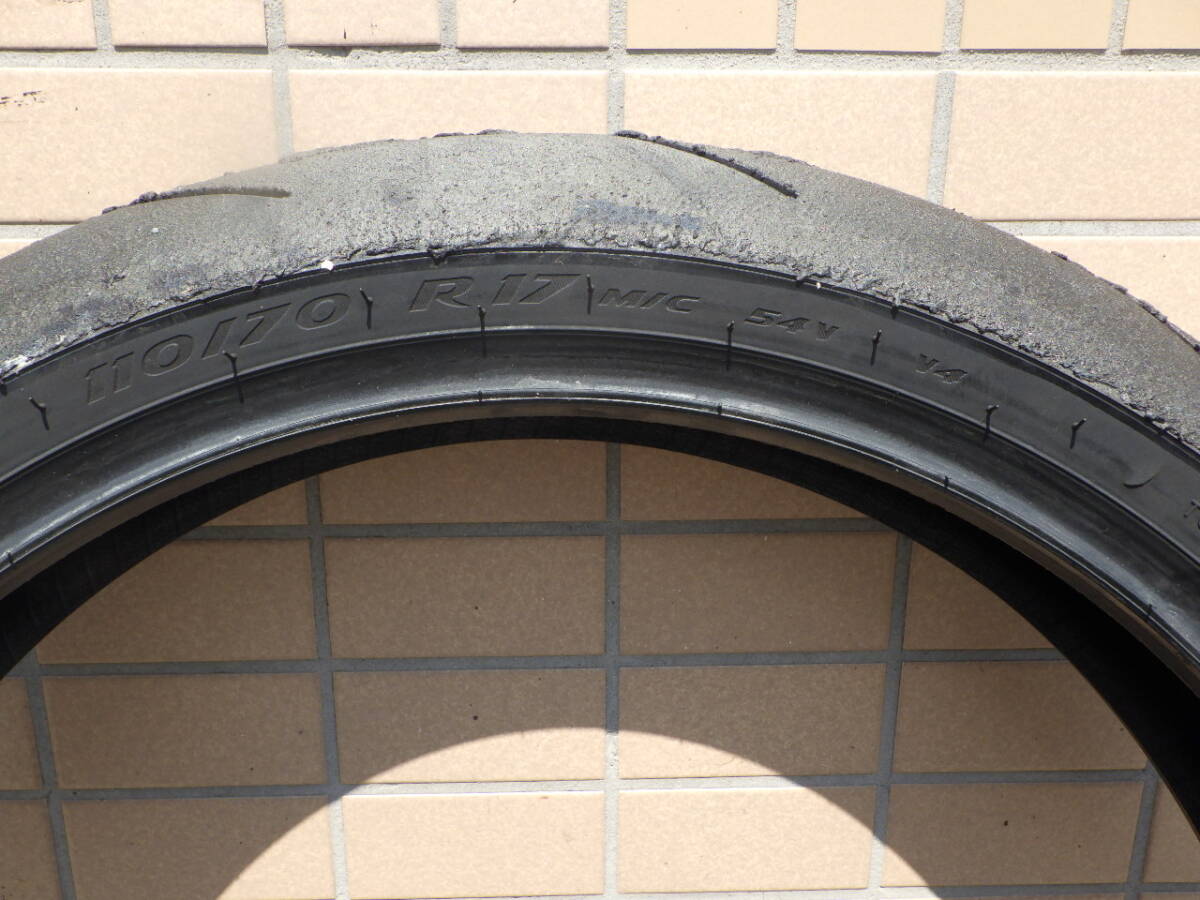 中古ピレリスーパーコルサV4タイヤF110/70R17 R140/70R17
