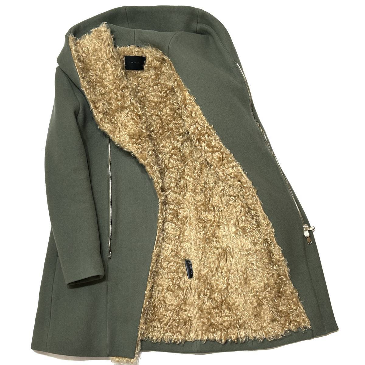 LEON掲載 定価16 2万 junhashimoto×STEIFF WRAP HOODED COAT 3 カーキ