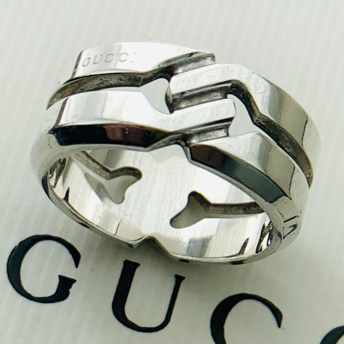 GUCCI グッチ ノットインフィニティ リング 指輪 silver 925 大きい