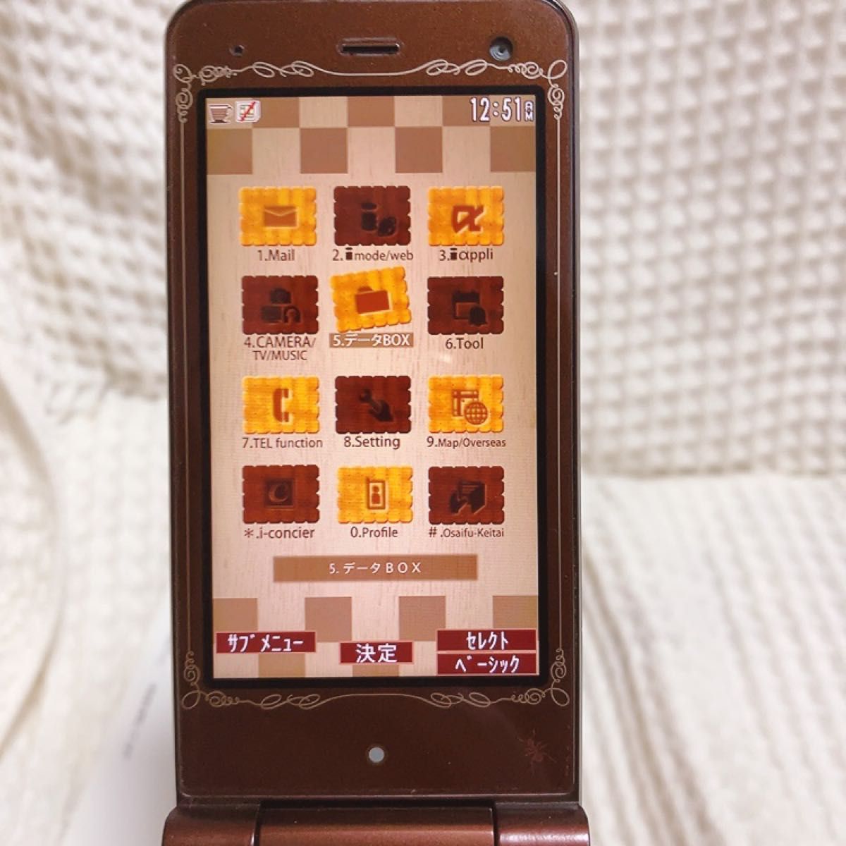 docomo Q-pot phone SHARP SH-04C 限定 チョコレートビスケットver