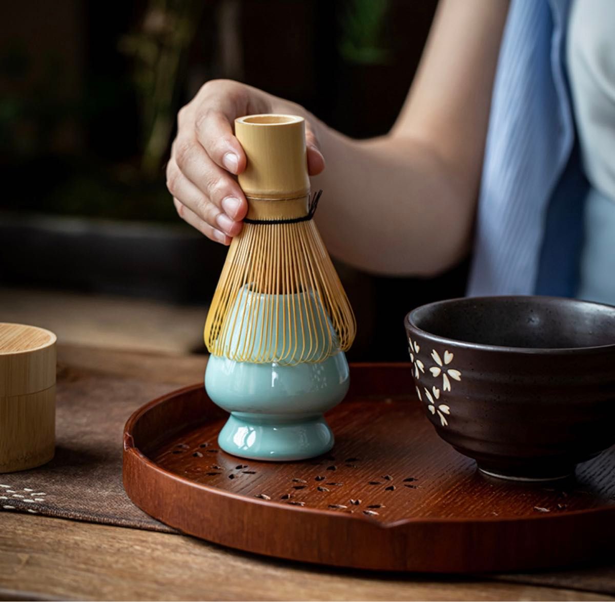 値下げ 竹製 茶器 茶杓 茶合 茶入れ 茶 細密彫刻 细工 民芸品 年代物