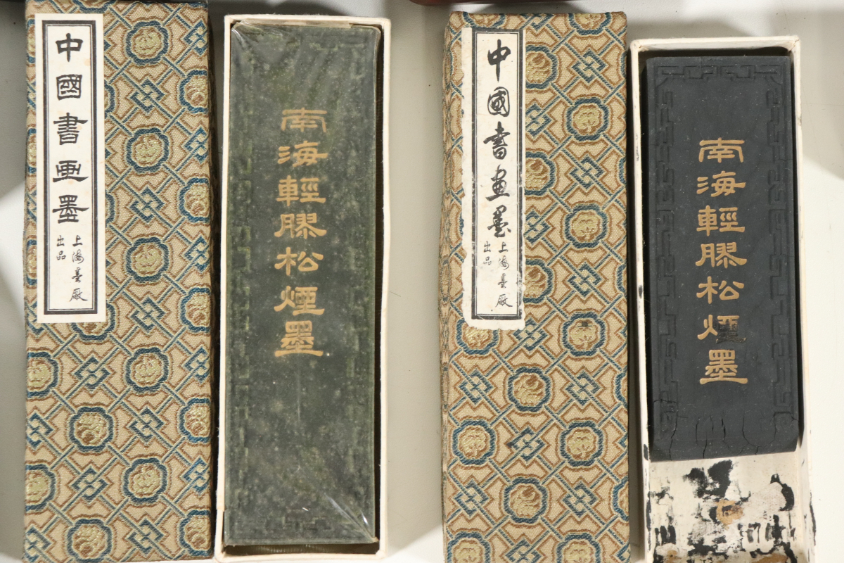 URA]中国文房四宝/筆10点まとめて/7-4-163(検)骨董/書道/書画/筆/斑竹
