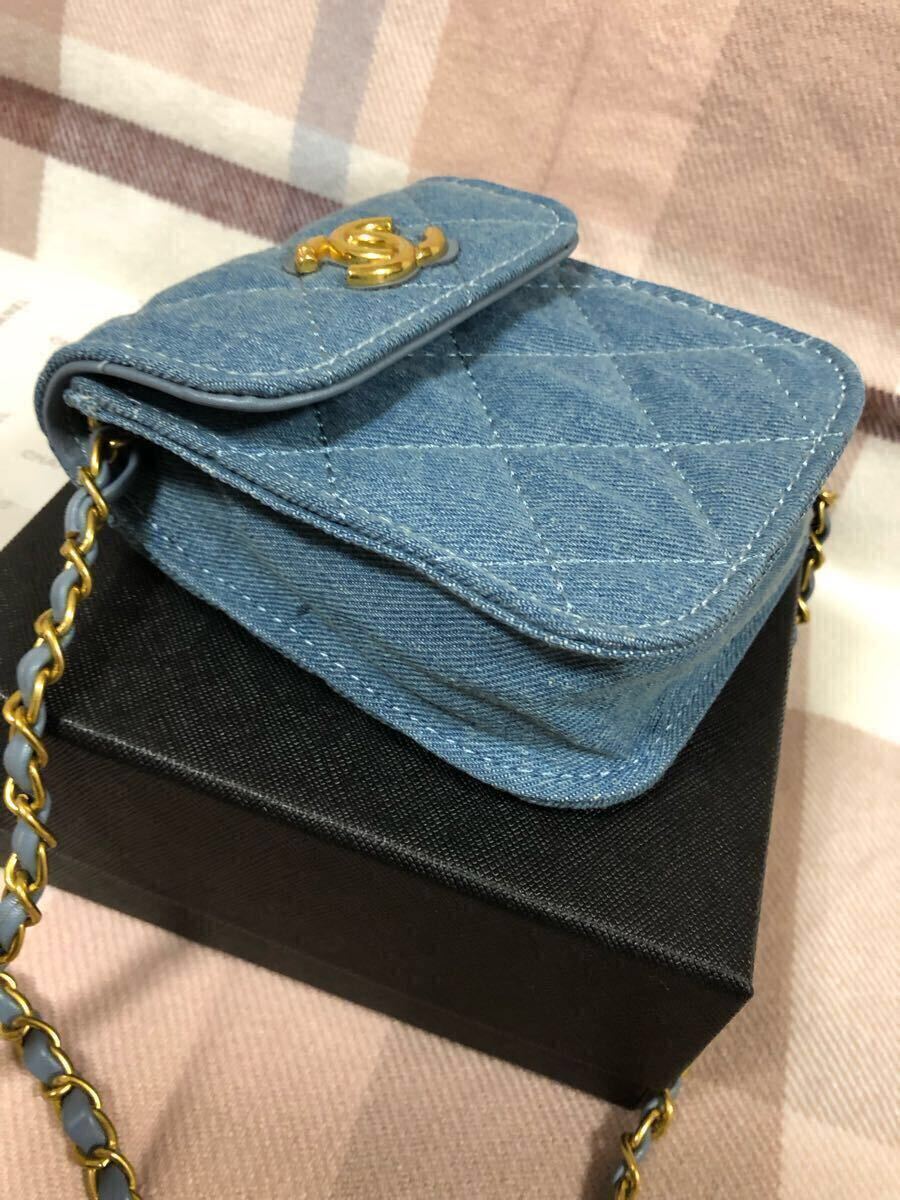 シャネル ノベルティ CHANEL デニム ショルダーバッグ ミニショルダー