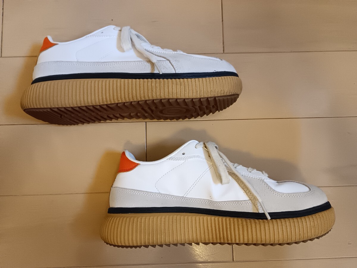 Onitsuka Tiger オニツカタイガー 25 5cm スニーカー 白×オレンジ 美品