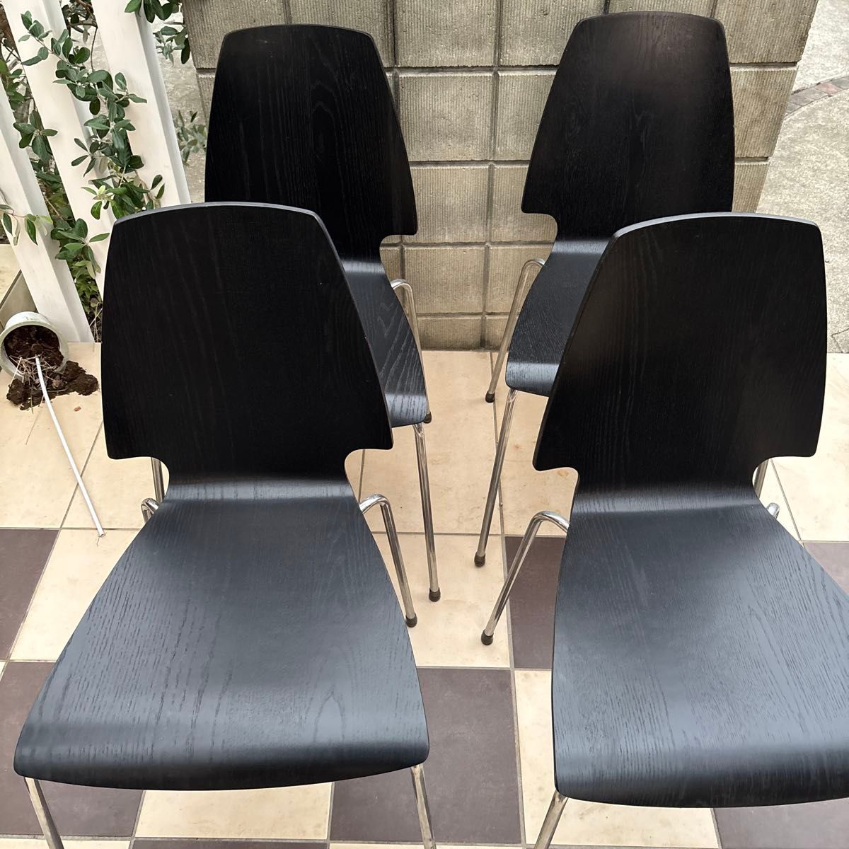 希少 IKEA VILMAR 廃盤 チェア 黒 レトロポップ 4脚セット｜Yahoo