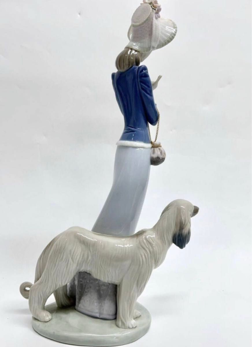 本日限定A049 LLADRO リヤドロ 「犬と散歩」フィギュリン 陶器人形