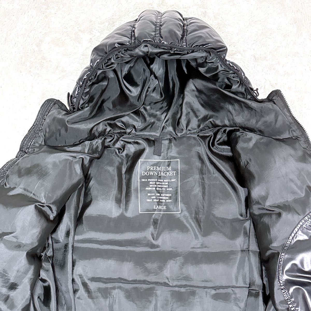 old UNIQLO ダウンジャケット 光沢 y2k 00s 短丈 L ウルトラライト