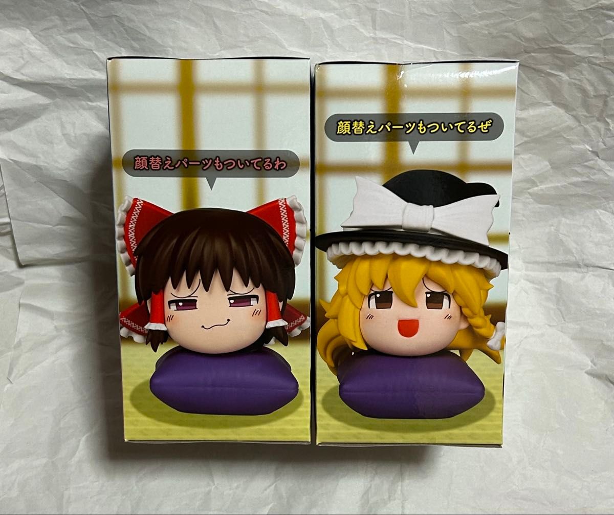 東方Project ゆっくり風デフォルメフィギュア 博麗霊夢 霧雨魔理沙 2種