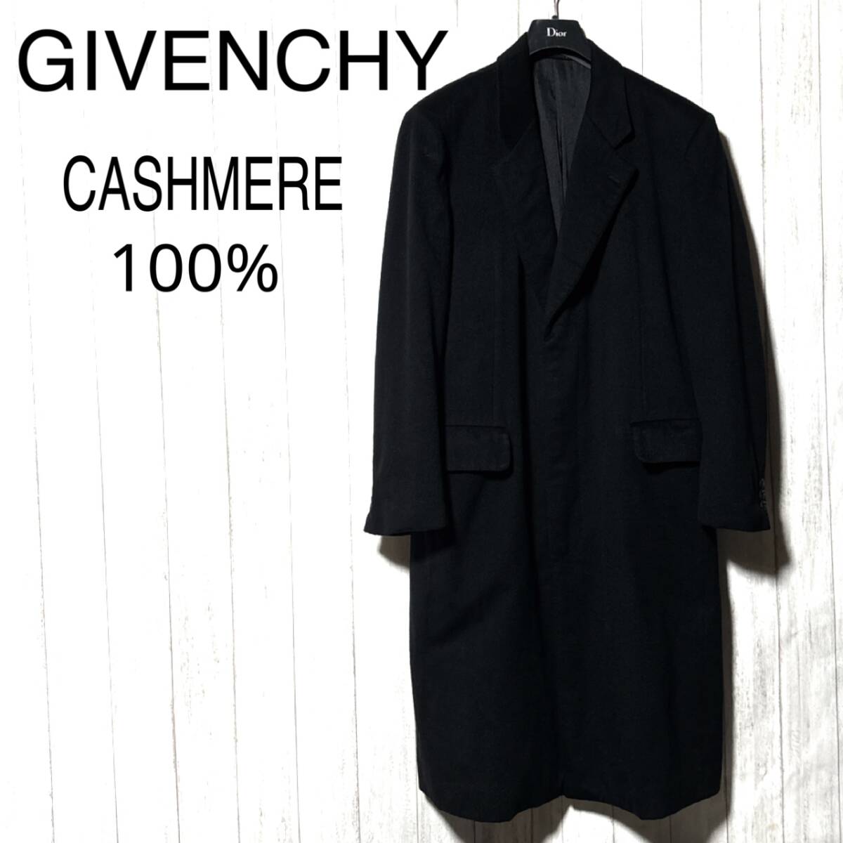 ジバンシー GIVENCHY ウールチェスターコート カシミヤ混 キャメル