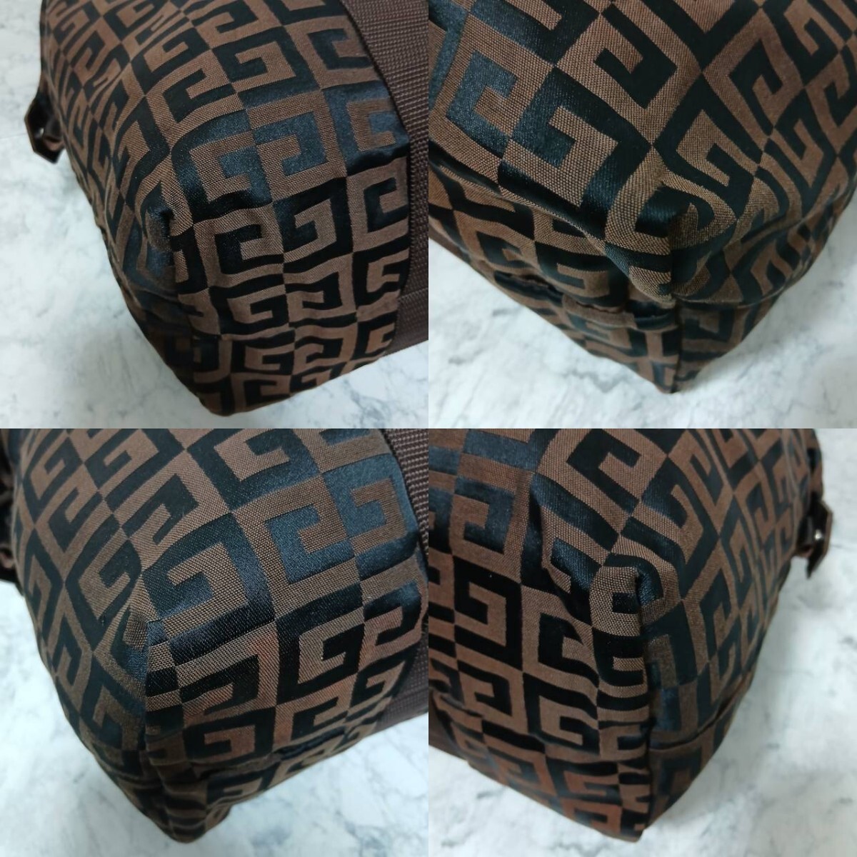 希少色】OLD GIVENCHY ジバンシー ヴィンテージ 4Gロゴ ミニボストン