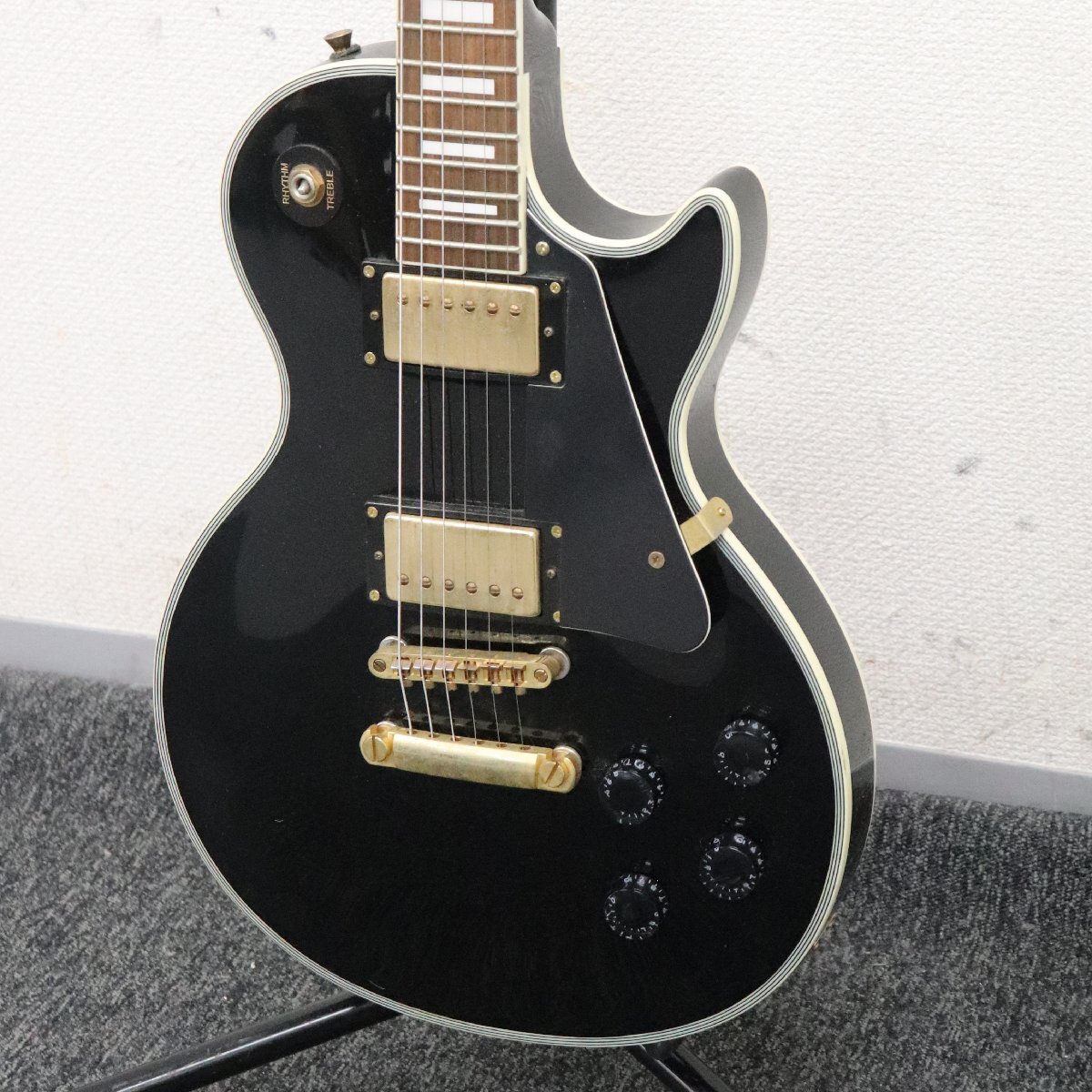MAISON メイソン レスポールカスタム 人気のブラック メンテ済 新品弦