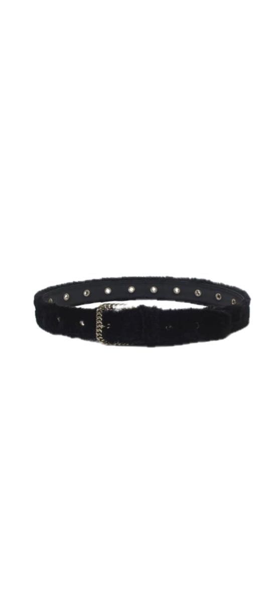 AFB fur belt black ブラック ベルト レザー 黒 レザーベルト M｜Yahoo