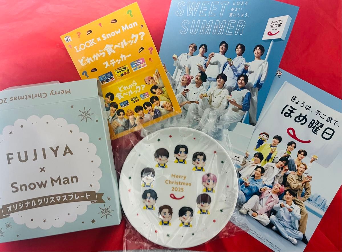 SnowMan 不二家 クリスマスケーキ 特典 プレート おまけ付き｜Yahoo