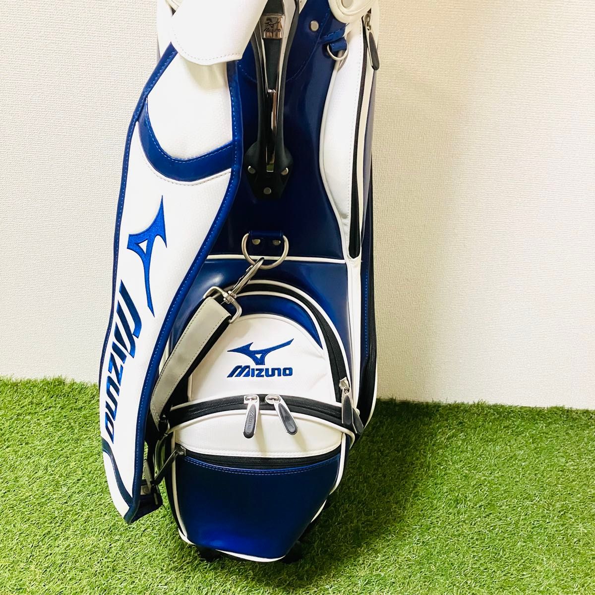 Mizuno プロモデルツアーキャディバッグ 青/白 Mizuno プロモデル