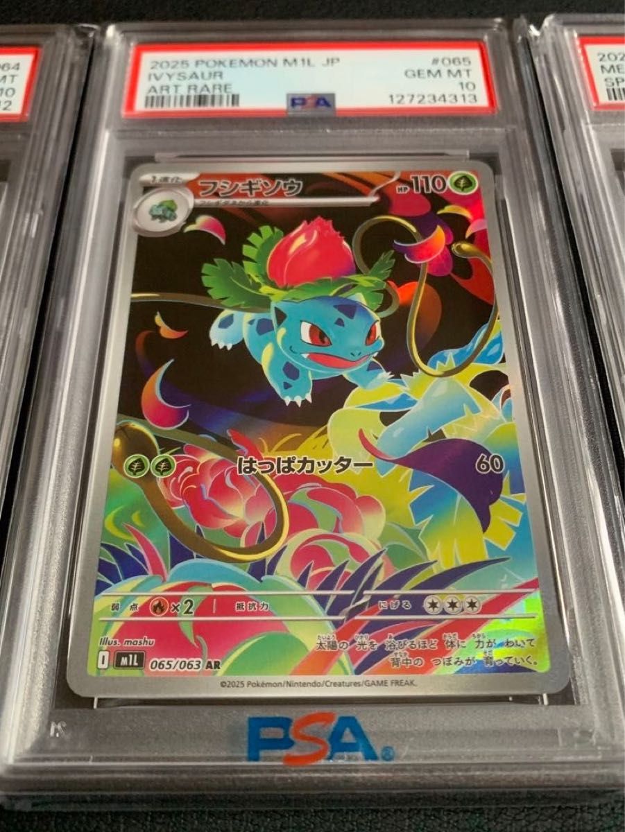 PSA10 3連番 メガフシギバナex SAR フシギソウAR フシギダネAR
