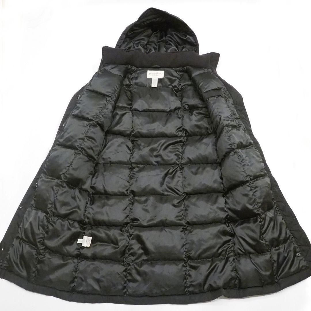 美品 Eddie Bauer ロングダウンコート フード 2way グースダウン
