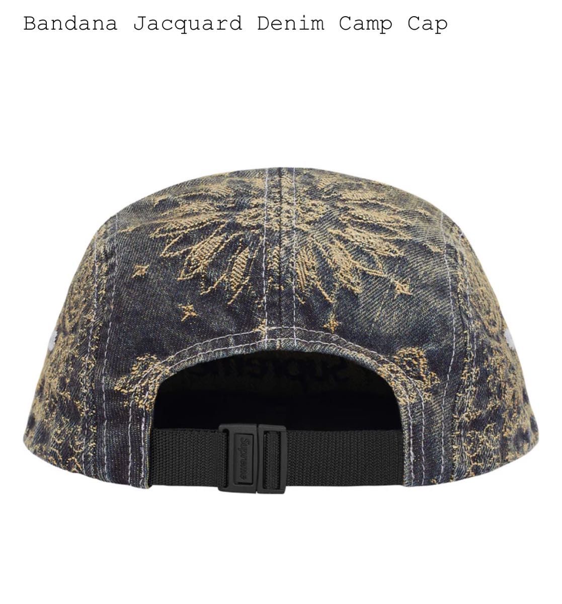 Supreme Bandana Jacquard Denim Camp Cap シュプリーム バンダナ