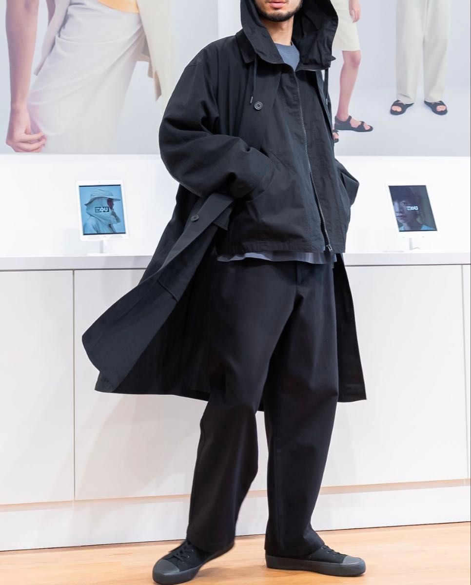 S 新品uniqlo U ユニクロユー オーバーサイズステンカラーコート 大人