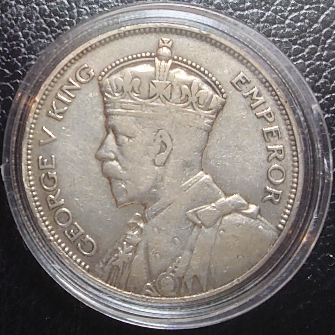 1933年 ニュージーランド ハーフクラウン銀貨 ジョージ5世銀貨 KM#5