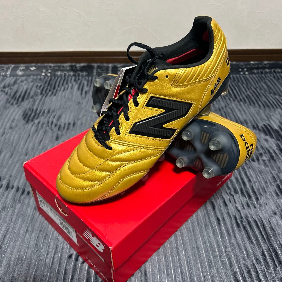 ニューバランス new balance 442 PRO HG サッカースパイク ゴールド 28