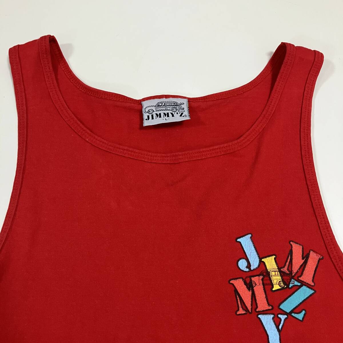 Yahoo!オークション - 80s 90s JIMMY'Z USA製 タンクトップ レッド 赤